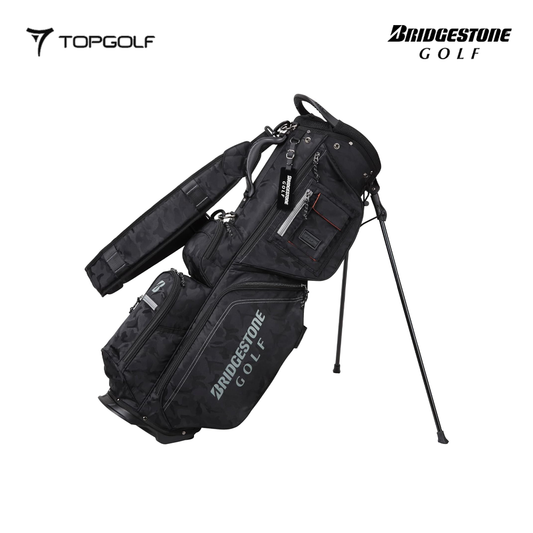 BRIDGESTONE CB2525 Lightweight Stand Bag 9? All Black  – Tas Golf Stand Ringan