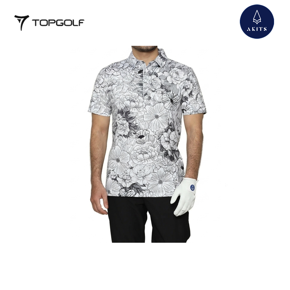 AKITS AM0324 MEN EDEN POLO WH-GY