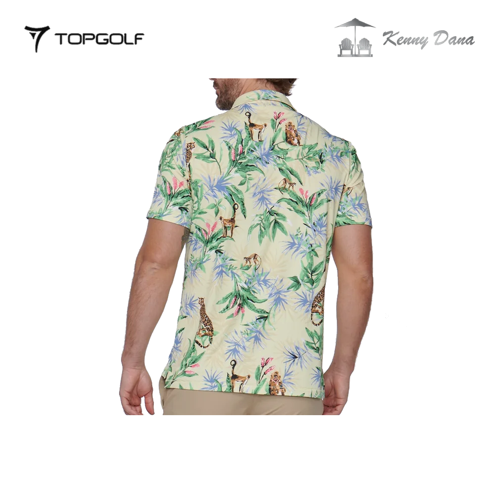 KENNY DANA 104125-2 WILDLIFE MAIZE MEN'S SLIM FIT POLO