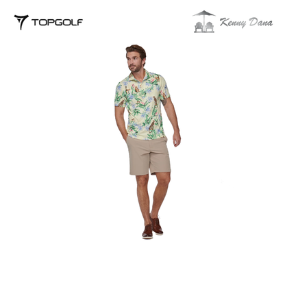KENNY DANA 104125-2 WILDLIFE MAIZE MEN'S SLIM FIT POLO