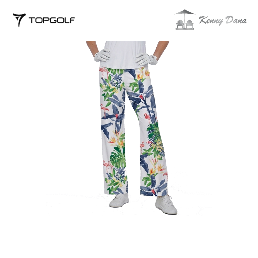KENNY DANA PALAZZO PANTS W 91326-2 FLAMINGO PALM WHITE