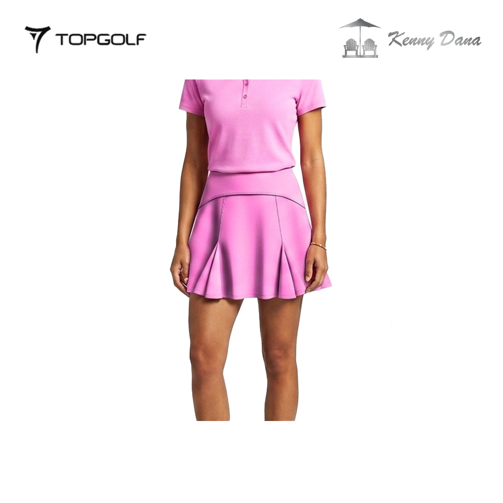KENNY DANA GODET SKORT W 88099-H JAQ SOLID HOT PINK