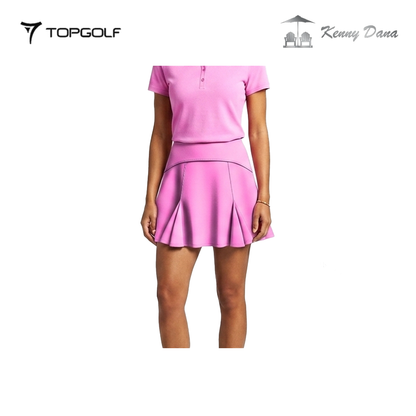 KENNY DANA GODET SKORT W 88099-H JAQ SOLID HOT PINK