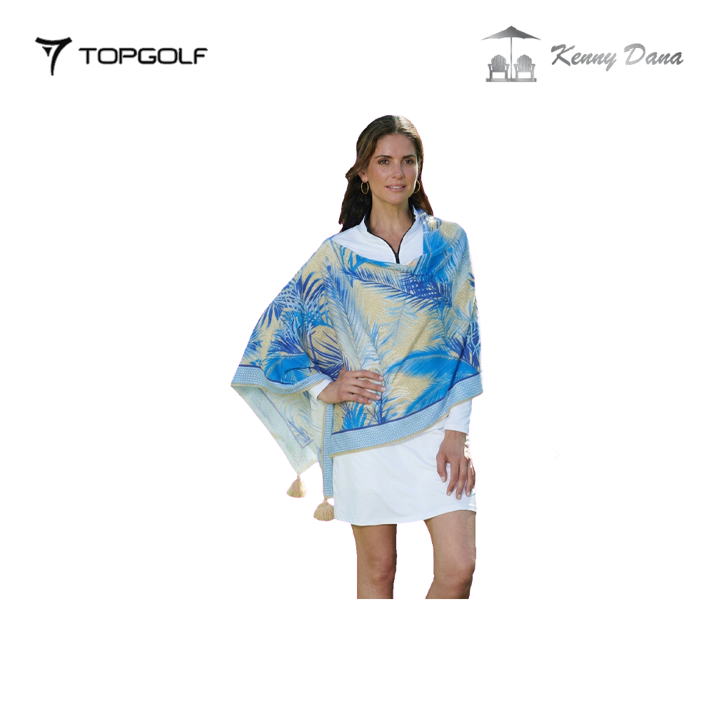 KENNY DANA TOPPER W 10331-2 BALI NATURAL BLUE PONCHO