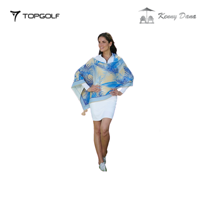 KENNY DANA TOPPER W 10331-2 BALI NATURAL BLUE PONCHO