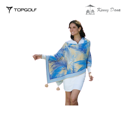 KENNY DANA TOPPER W 10331-2 BALI NATURAL BLUE PONCHO