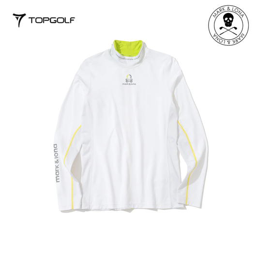 MARK&LONA HEC Dual Collar Performance Mock Women White