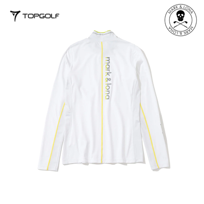 MARK&LONA HEC Dual Collar Performance Mock Women White
