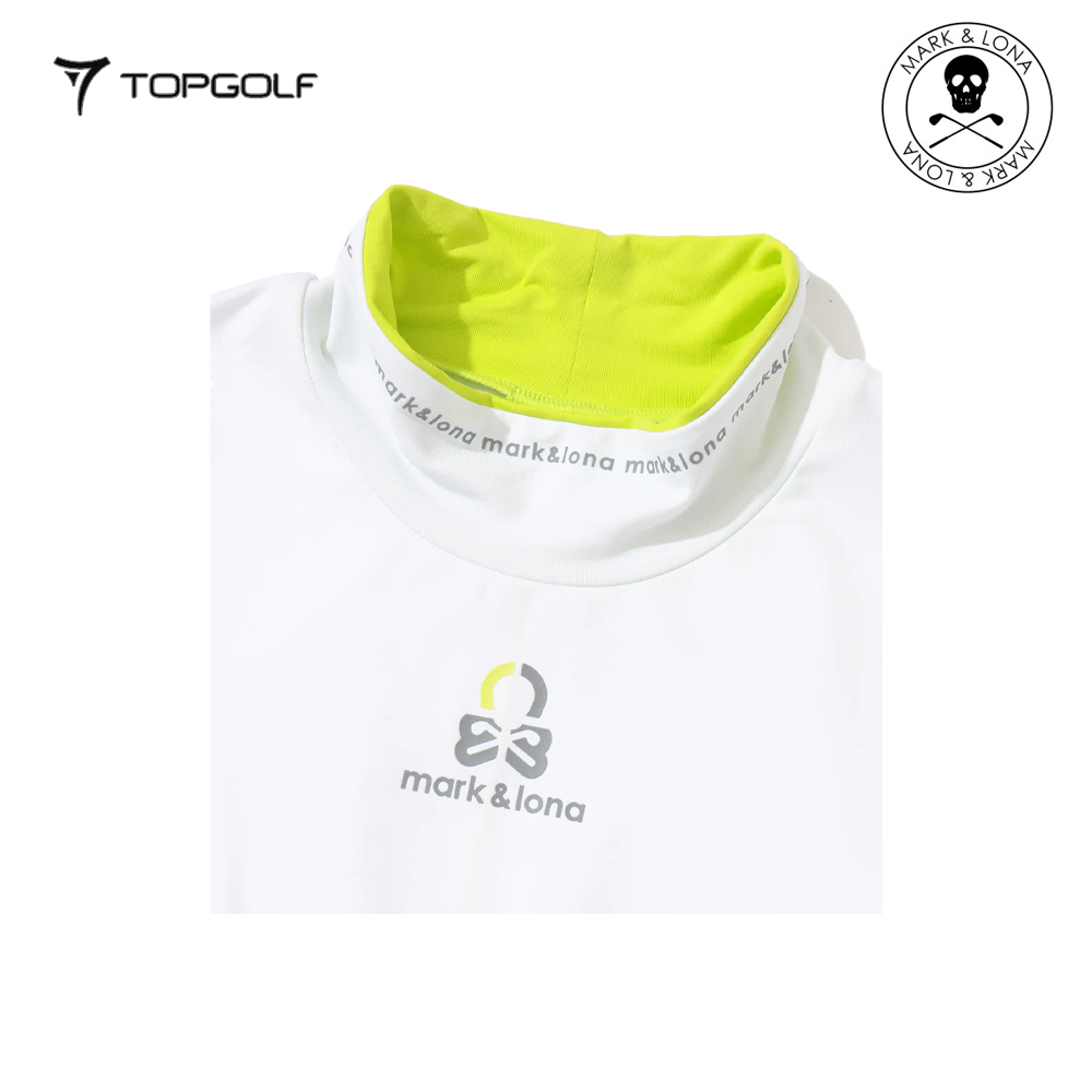 MARK&LONA HEC Dual Collar Performance Mock Women White