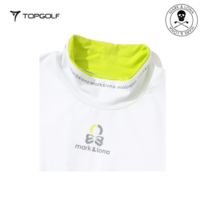 MARK&LONA HEC Dual Collar Performance Mock Women White