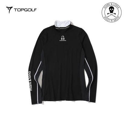 MARK&LONA HEC Dual Collar Performance Mock Women Black