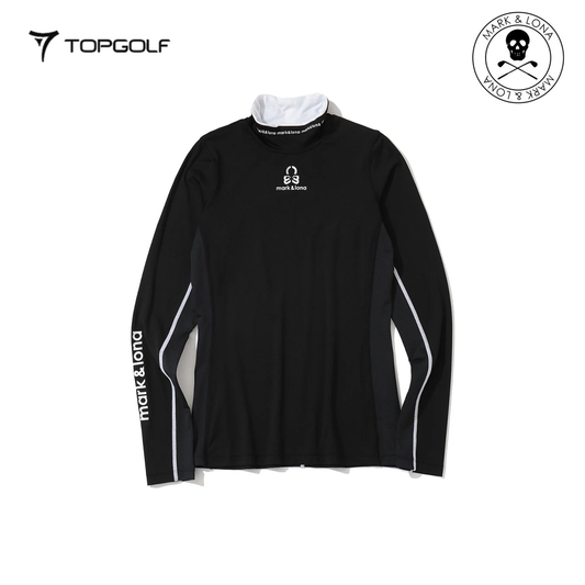 MARK&LONA HEC Dual Collar Performance Mock Women Black
