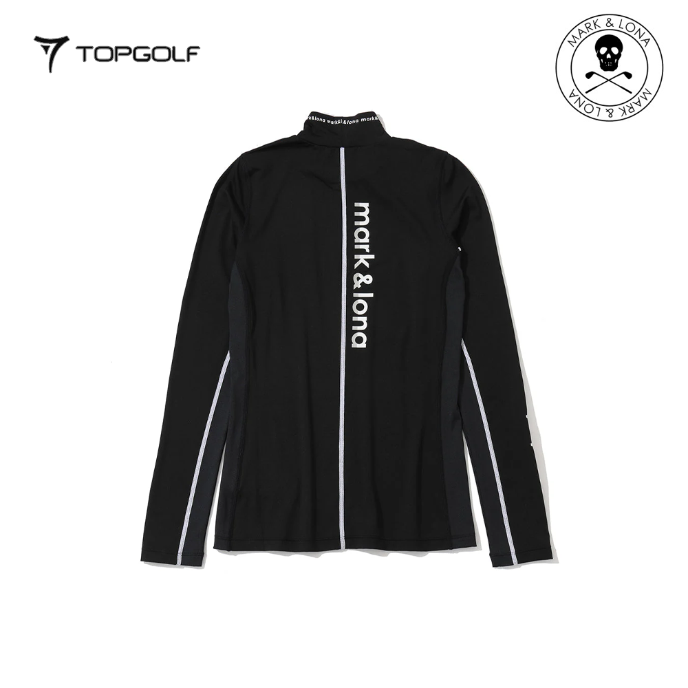 MARK&LONA HEC Dual Collar Performance Mock Women Black