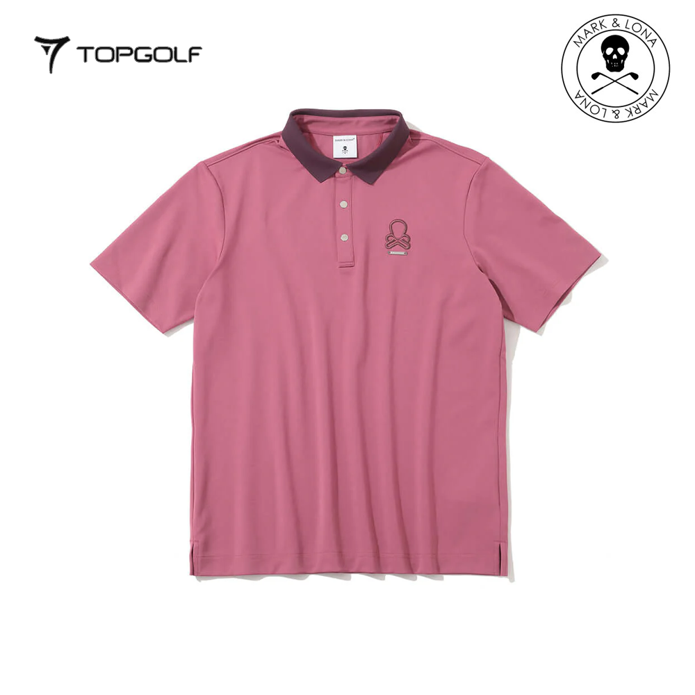 MARK&LONA Ever Refined Piqué Polo Men Pink