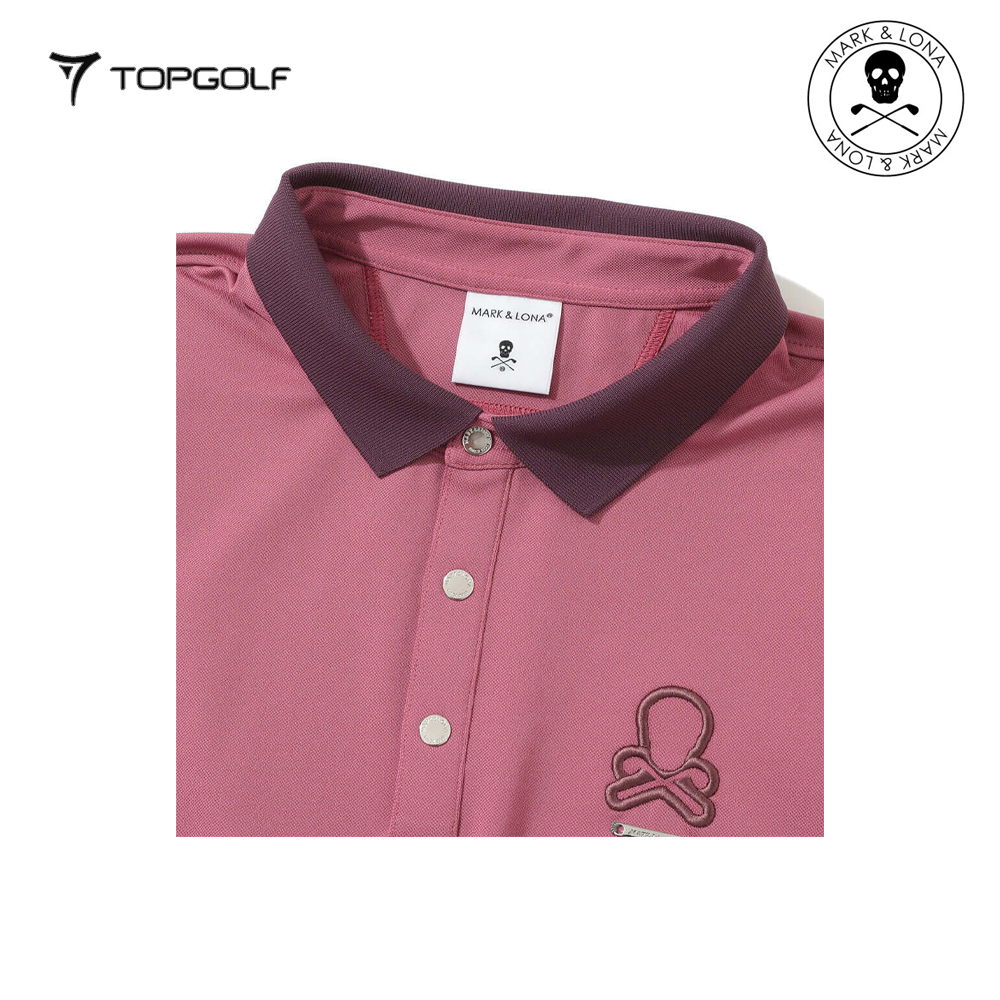 MARK&LONA Ever Refined Piqué Polo Men Pink