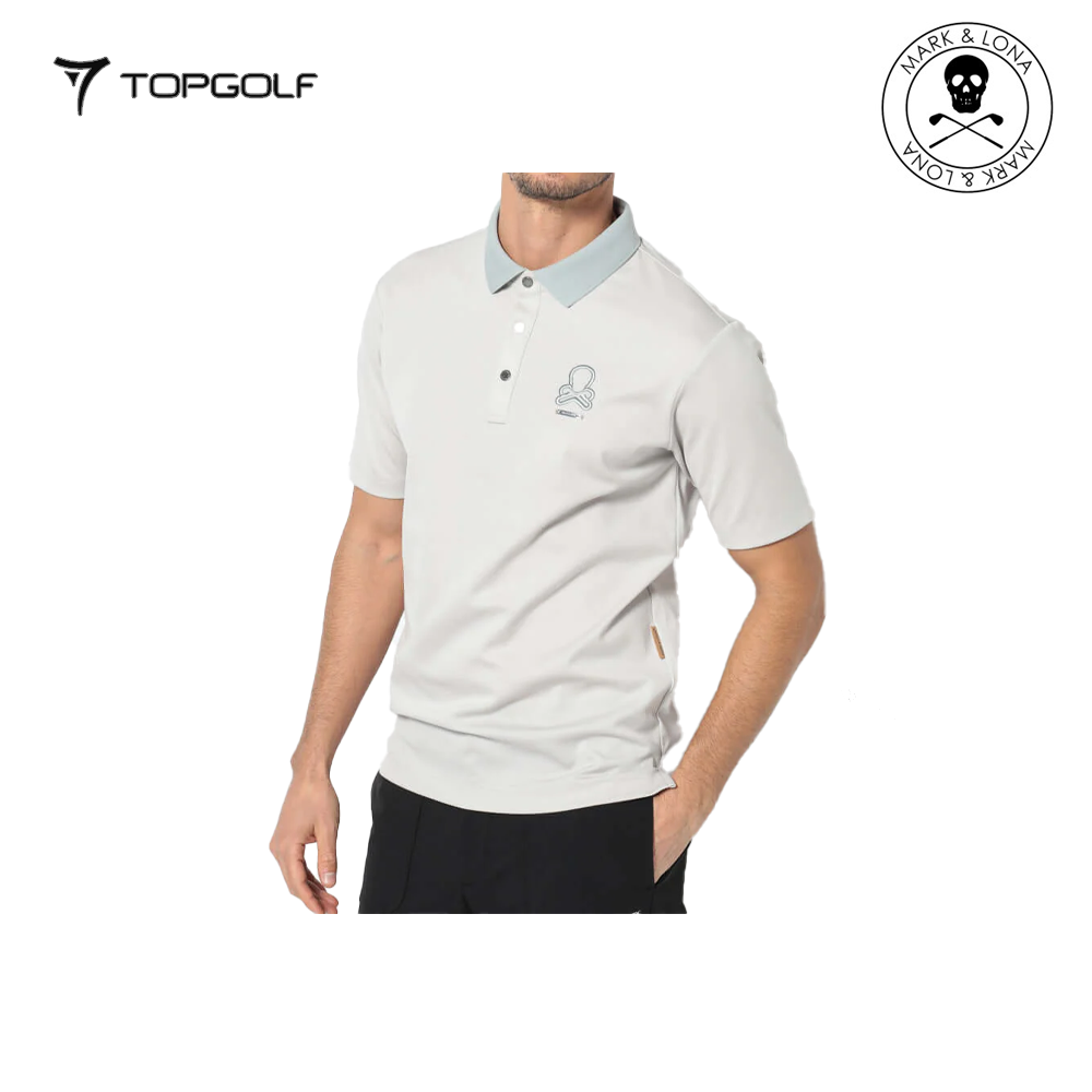 MARK&LONA Ever Refined Piqué Polo Men Light Grey