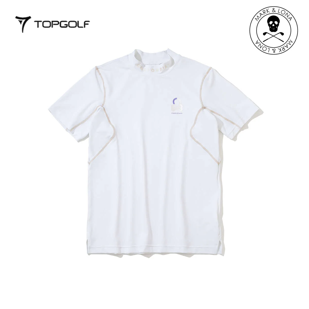 MARK&LONA Fluxx Mock Neck Shirt Men White
