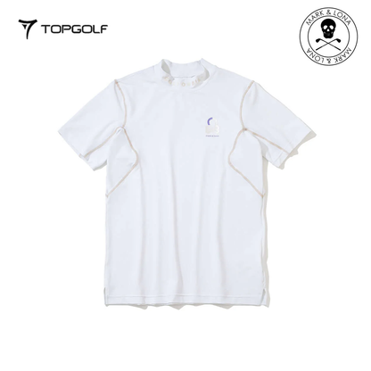 MARK&LONA Fluxx Mock Neck Shirt Men White