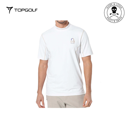 MARK&LONA Fluxx Mock Neck Shirt Men White