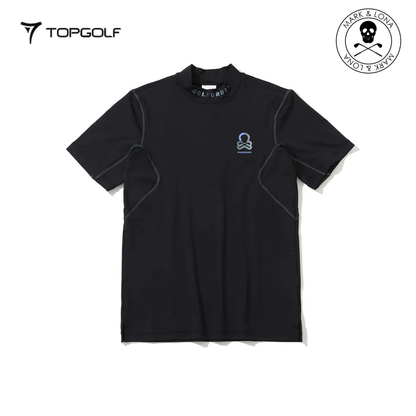 MARK&LONA Fluxx Mock Neck Shirt Men Black