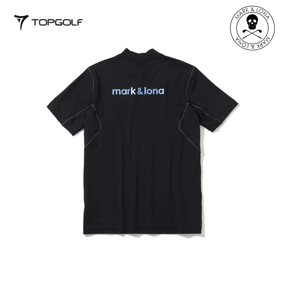 MARK&LONA Fluxx Mock Neck Shirt Men Black