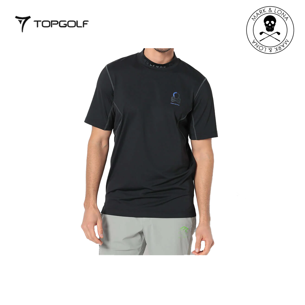 MARK&LONA Fluxx Mock Neck Shirt Men Black