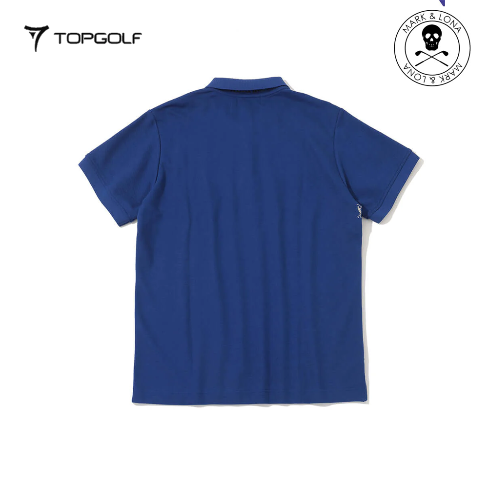MARK&LONA Gauge Camouflage Jacquard Polo Men Blue