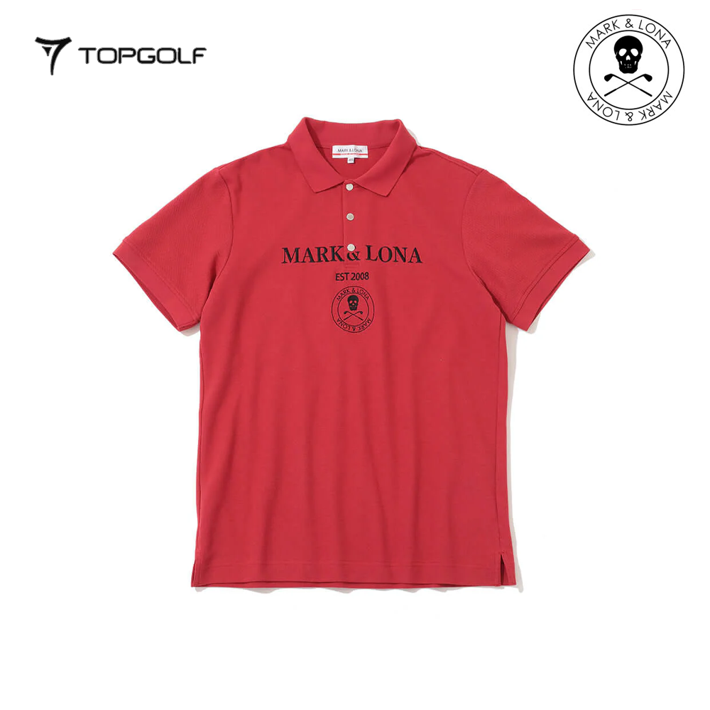 MARK&LONA Gauge Camouflage Jacquard Polo Men Red
