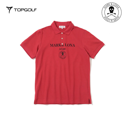 MARK&LONA Gauge Camouflage Jacquard Polo Men Red