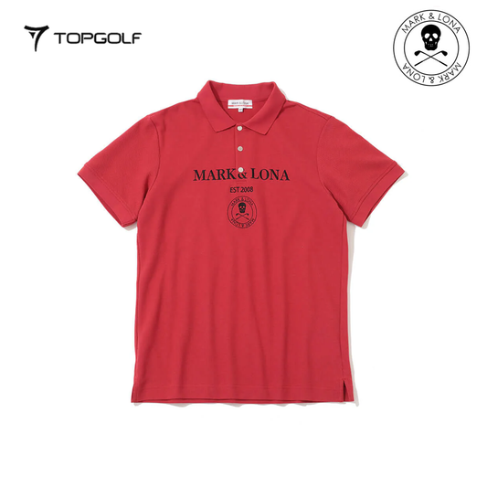 MARK&LONA Gauge Camouflage Jacquard Polo Men Red