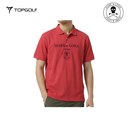 MARK&LONA Gauge Camouflage Jacquard Polo Men Red