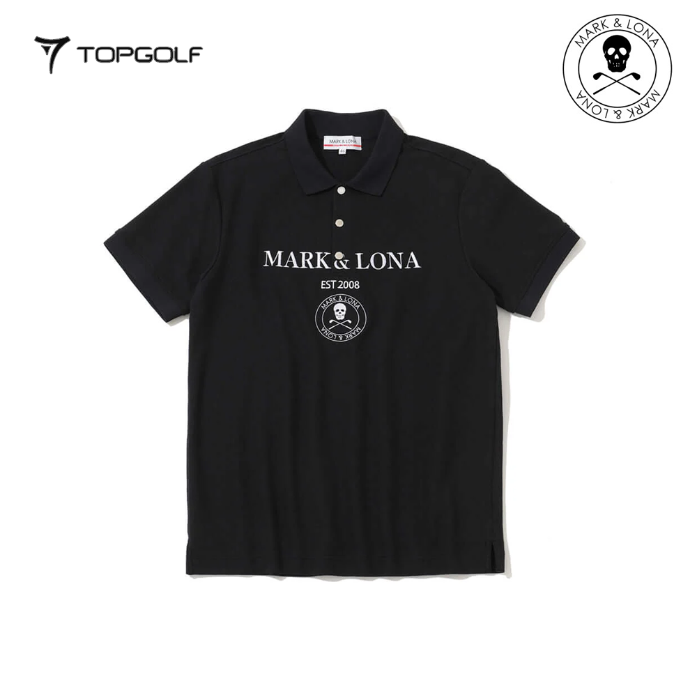 MARK&LONA Gauge Camouflage Jacquard Polo Men Black