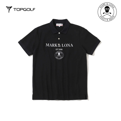 MARK&LONA Gauge Camouflage Jacquard Polo Men Black