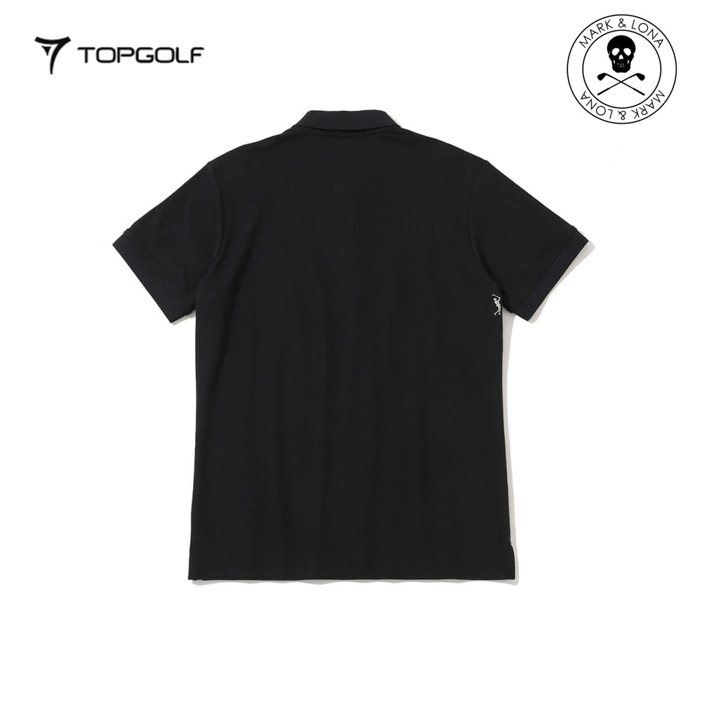 MARK&LONA Gauge Camouflage Jacquard Polo Men Black