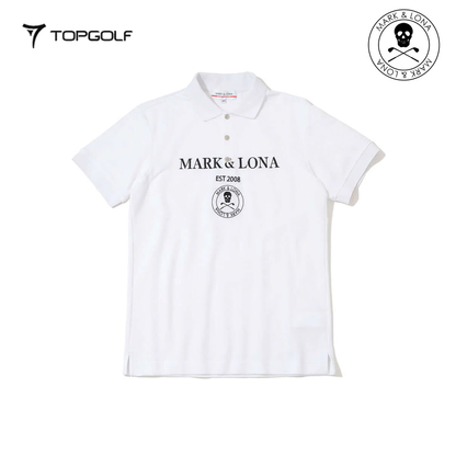 MARK&LONA Gauge Camouflage Jacquard Polo Men White