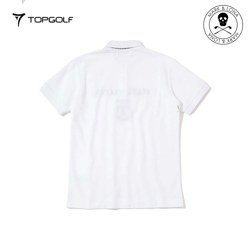 MARK&LONA Gauge Camouflage Jacquard Polo Men White