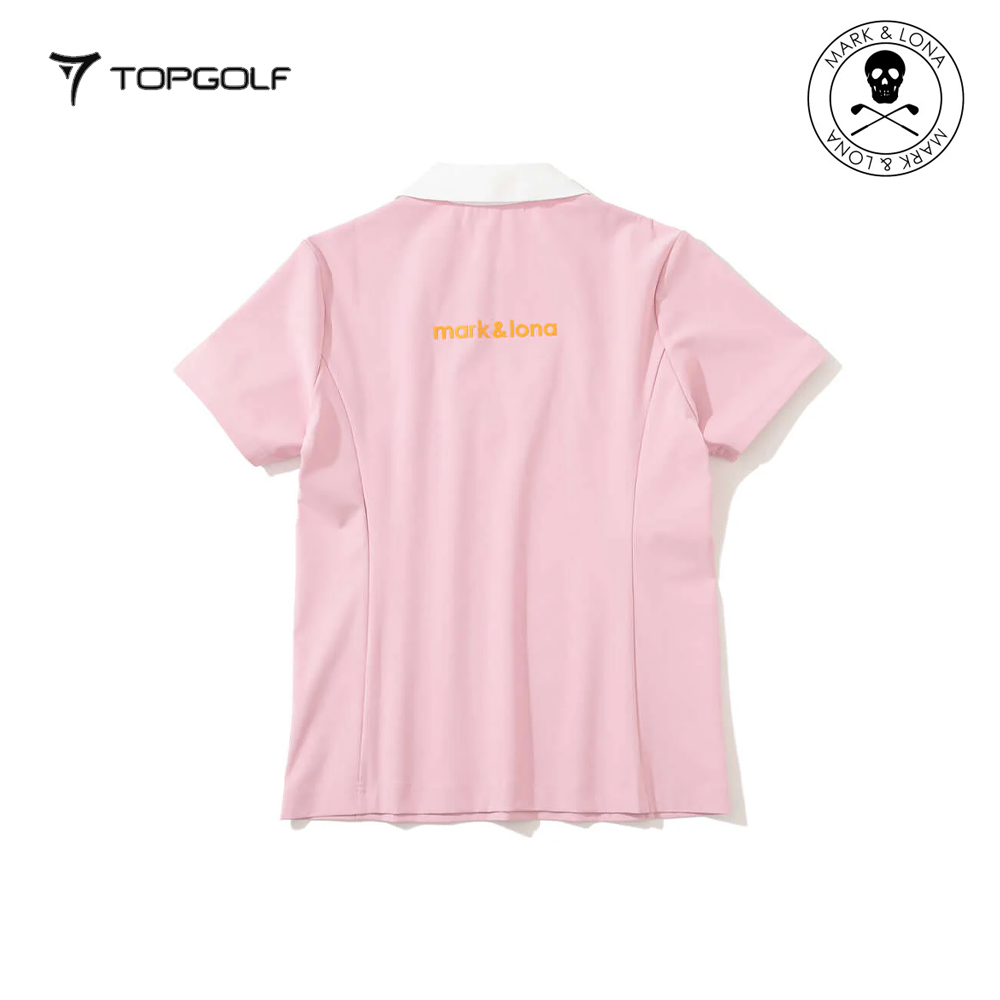 MARK&LONA Noble Swarovski Zip Polo Women Pink