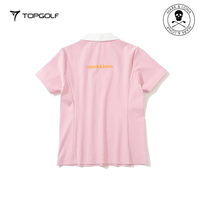 MARK&LONA Noble Swarovski Zip Polo Women Pink