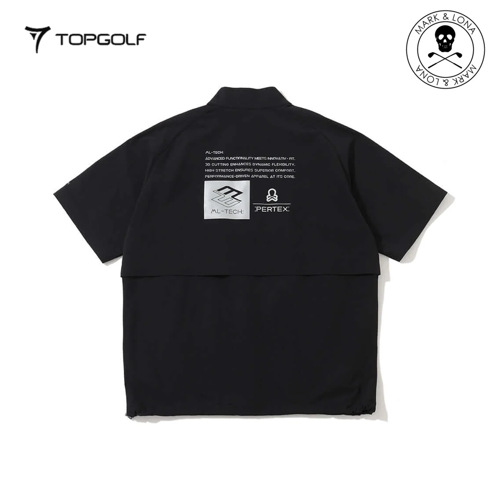 MARK&LONA Vapor-Tech Half Sleeve Shell Men Black