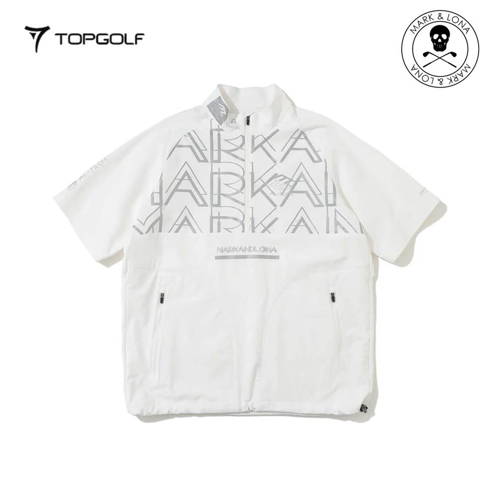 MARK&LONA Vapor-Tech Half Sleeve Shell Men White