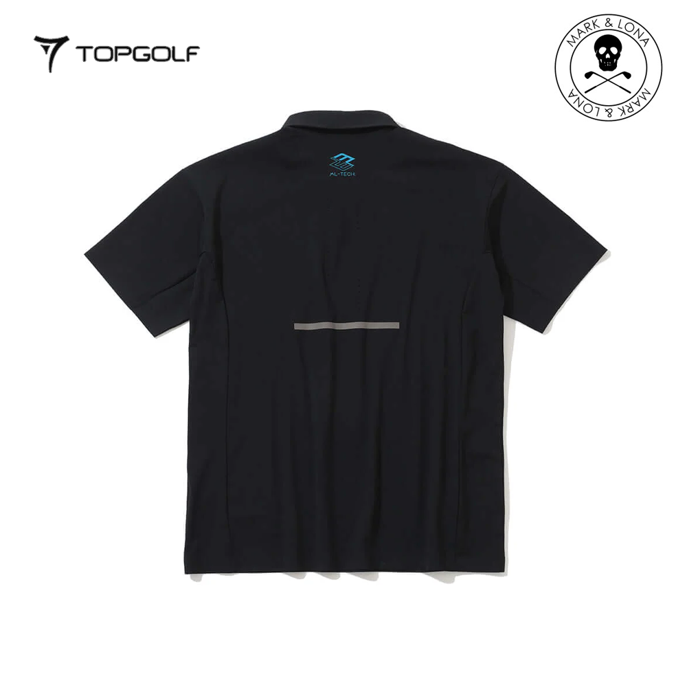 MARK&LONA Voltaic Laser Vent Polo Men Black