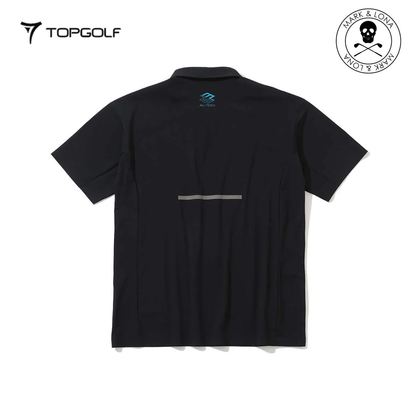 MARK&LONA Voltaic Laser Vent Polo Men Black