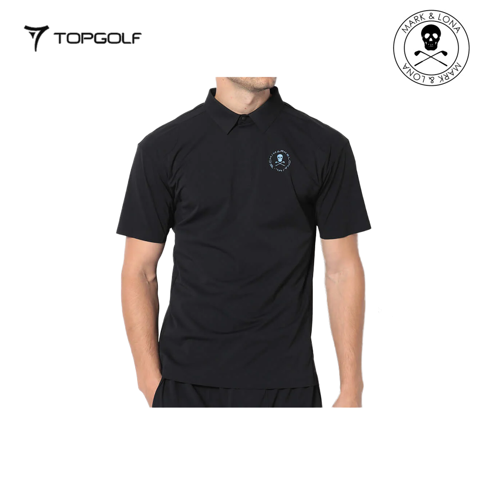MARK&LONA Voltaic Laser Vent Polo Men Black