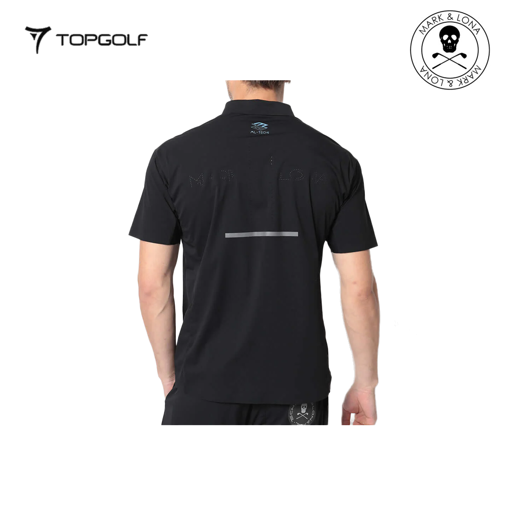 MARK&LONA Voltaic Laser Vent Polo Men Black