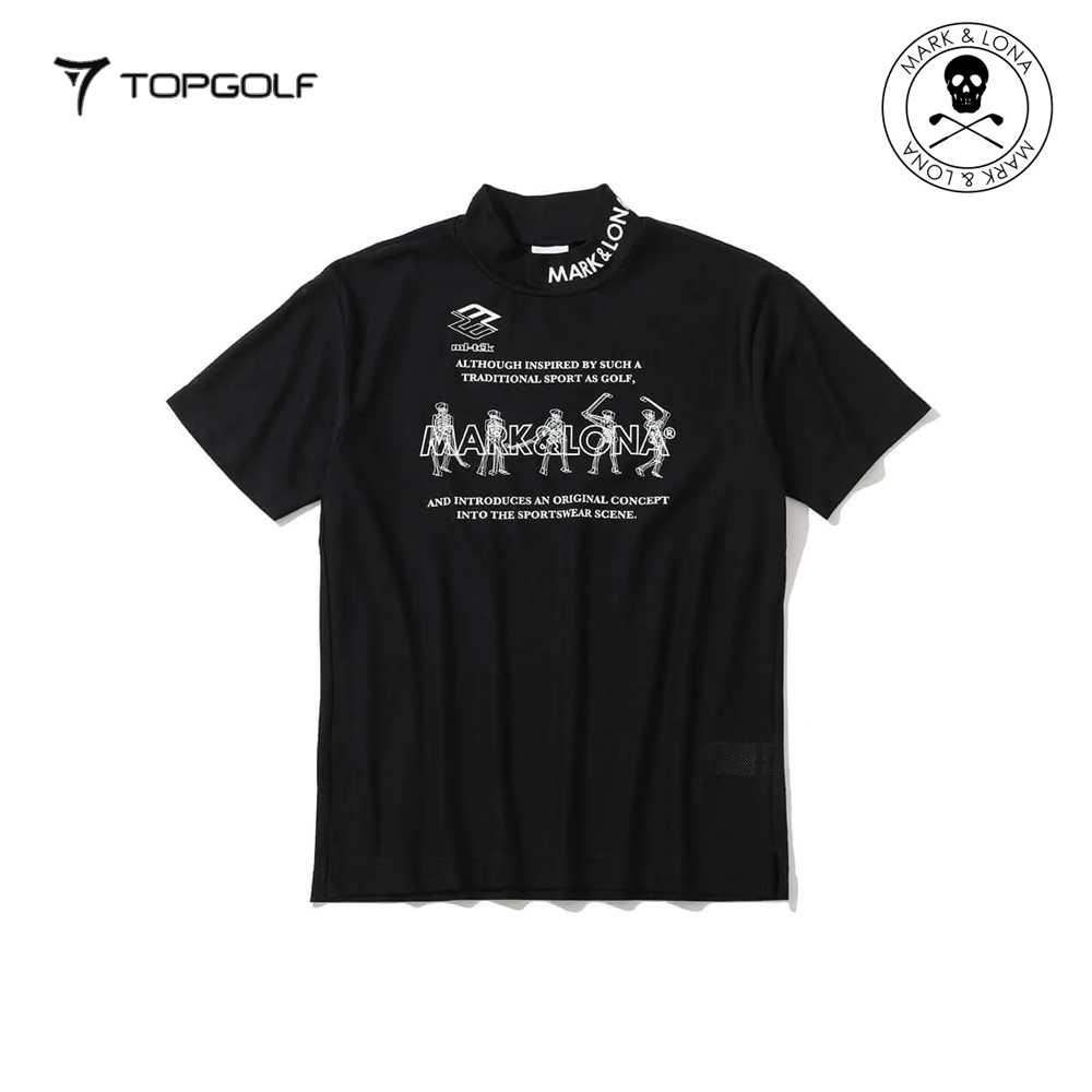MARK&LONA Motion Skull Mock Neck Men Black