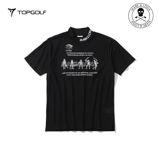 MARK&LONA Motion Skull Mock Neck Men Black