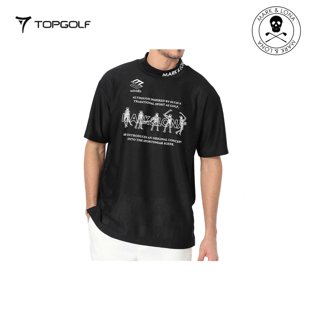 MARK&LONA Motion Skull Mock Neck Men Black
