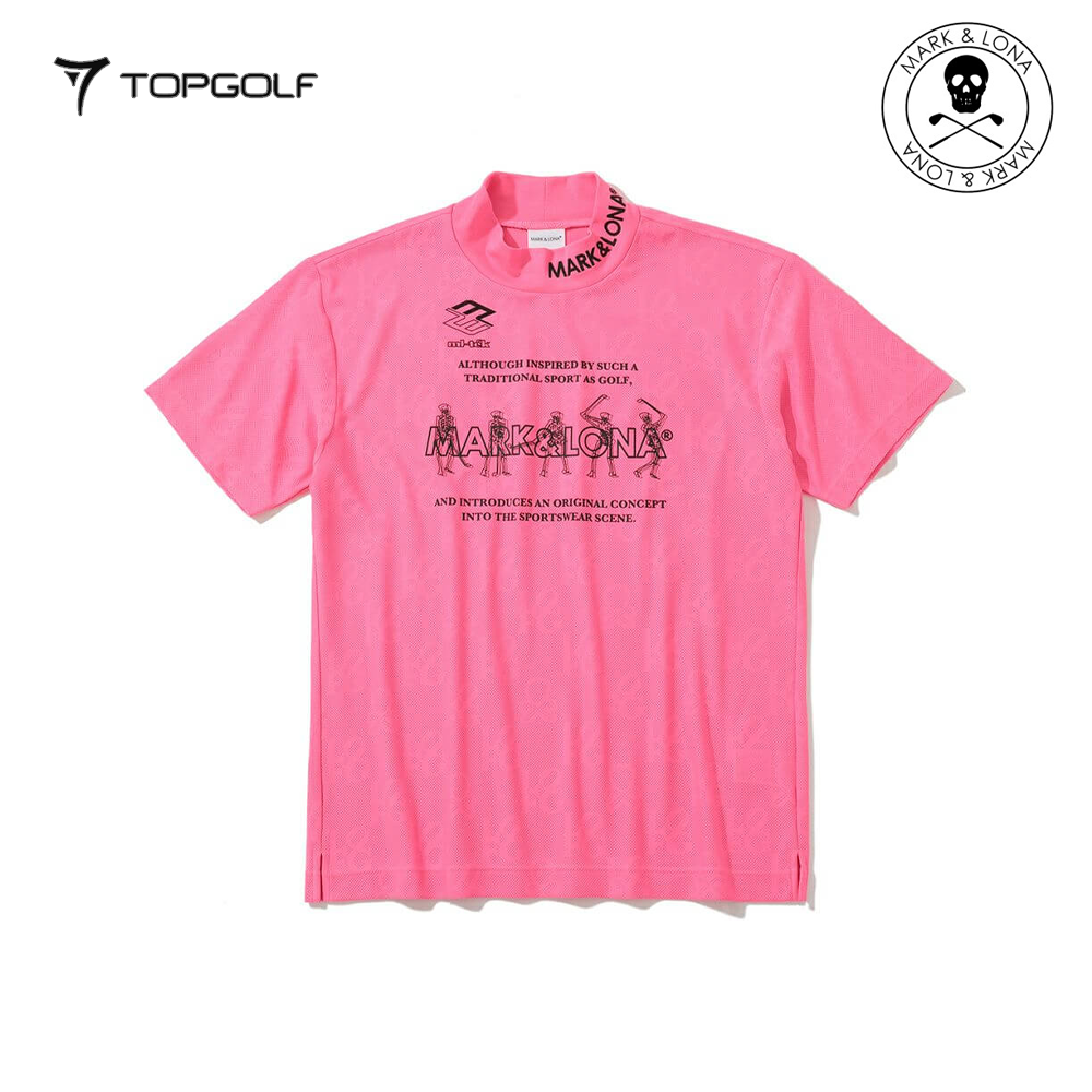 MARK&LONA Motion Skull Mock Neck Men Pink