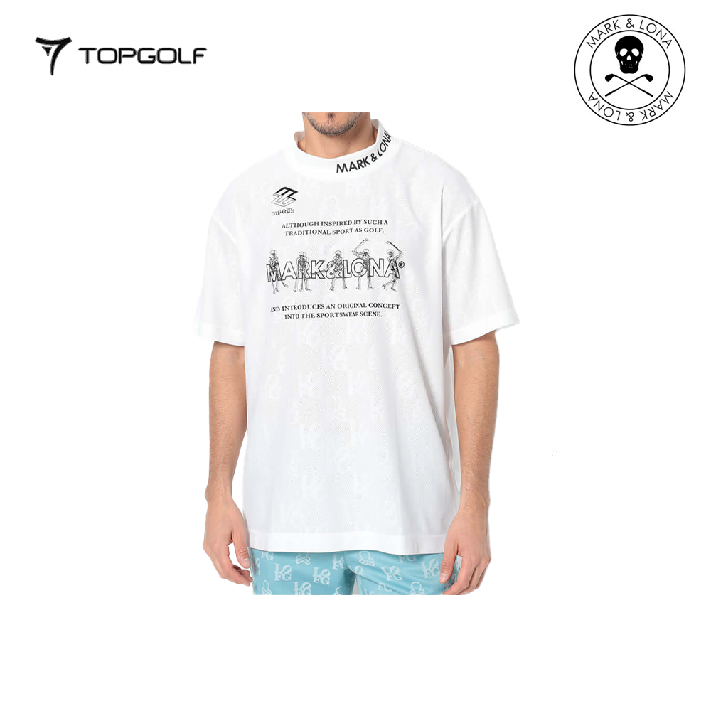 MARK&LONA Motion Skull Mock Neck Men White