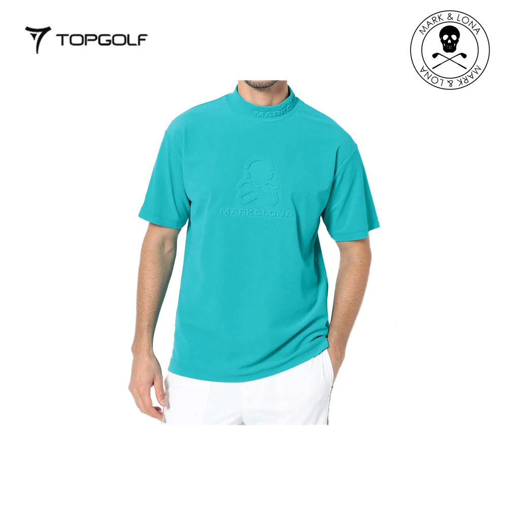 MARK&LONA Ever ECONYL® Mock Neck Tee Men Emerald